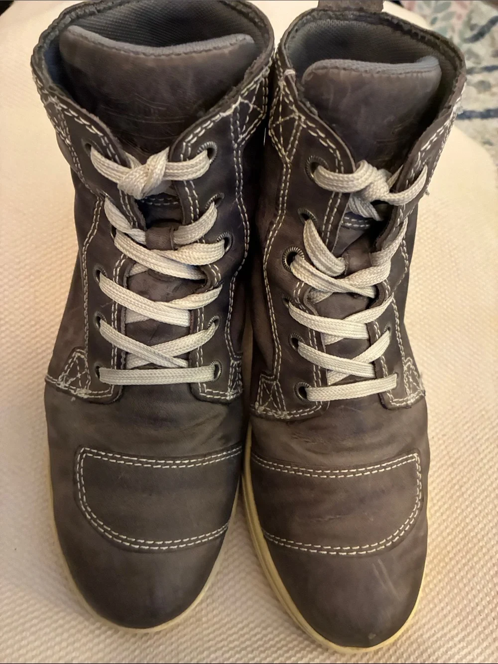 Harley Davidson Steinman Men's High-Top Casual Distressed riding sneaker-grey